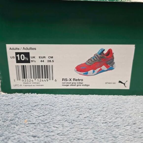 Puma RS-X Retro Sneakers Mens US 10.5 Red Blue Grey main image 7